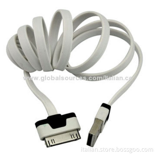 Dual-color Flat Cable for iPhone 4, Flexible Design